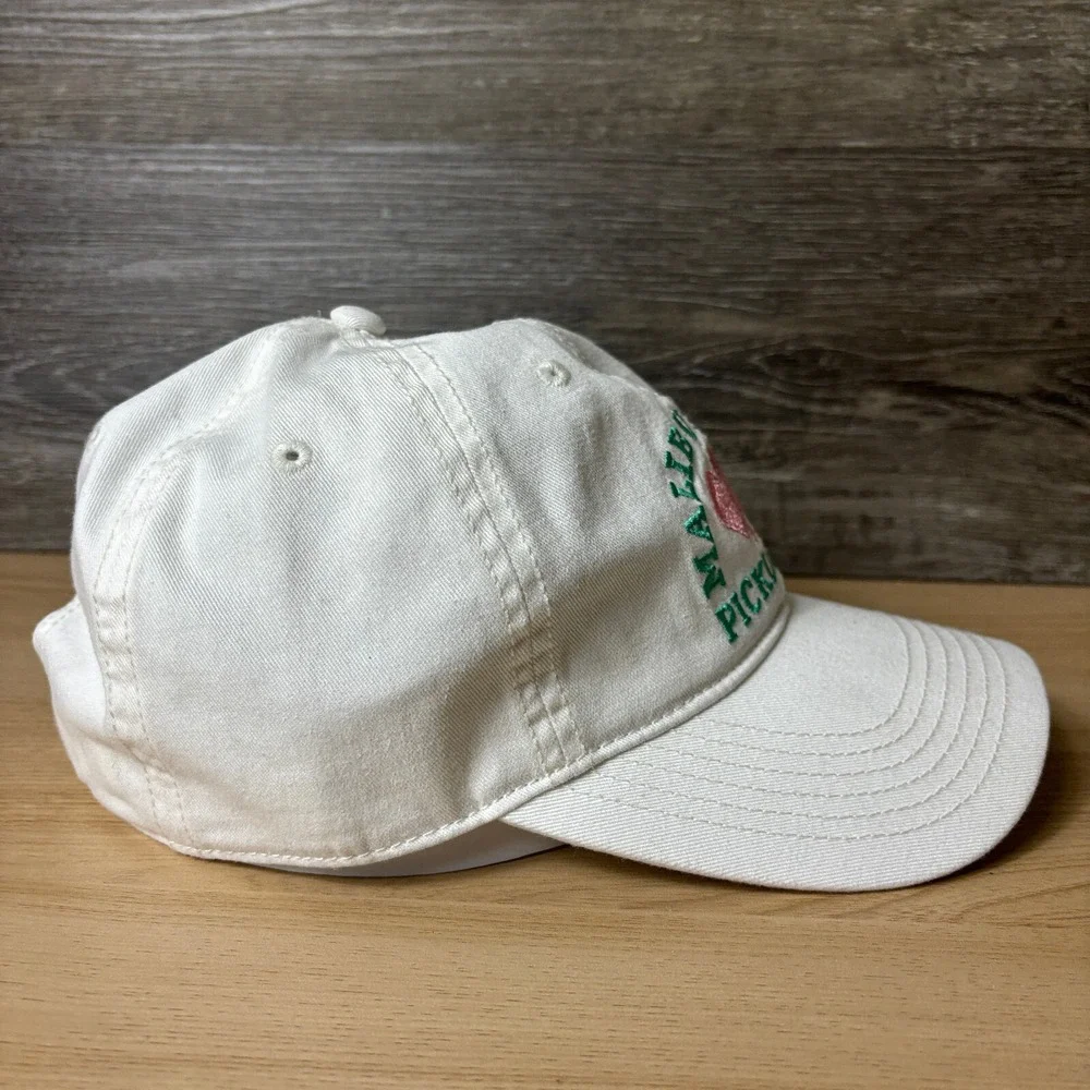 Malibu Beach Pickle Ball‎ Hat Strap Back Womens White Adjustable